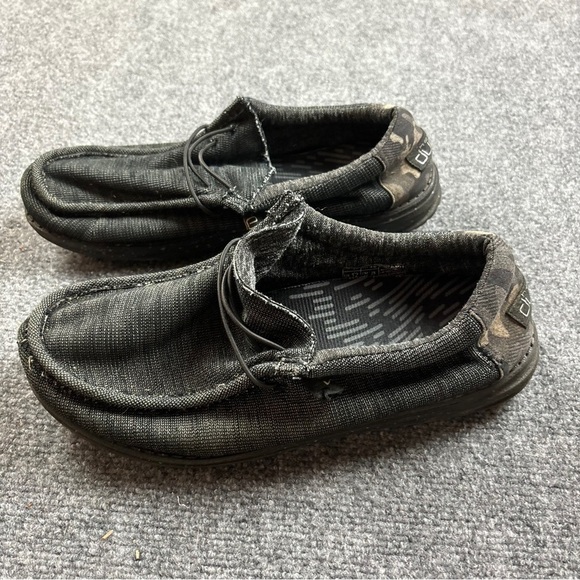 HEY DUDE Mens Wally Stretch Canvas Shoe Midnight Bunker Slip On size: 13 - Picture 1 of 9